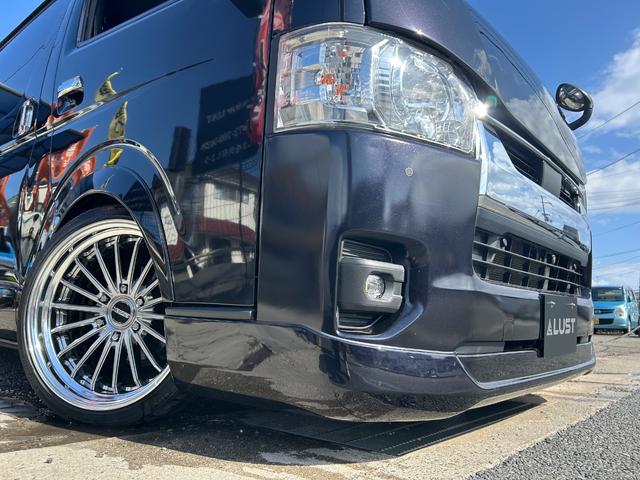 ハイエースバン スーパーGL ダークプライムII 令和3年式・61000km・新品ホイール・EF-19・バッドパネル・ローダウン・フロントスポイラー・シートカバー・7インチナビ・バックカメラ・ETC車載器・車中泊ベッドキット・無償保証(25枚目)