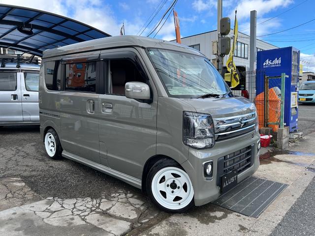 エブリイワゴン ＰＺターボスペシャル　カスタムカー・車高調・ホイール・エアロ・７インチナビゲーション・Ｂｌｕｅｔｏｏｔｈ・ＣＤ・ＤＶＤ・ラジオ・シートカバー・両側パワースライドドア・ＬＥＤ・オートステップ・オーバーヘッドシェルフ・ヒーター（5枚目）