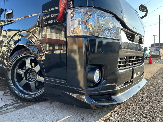 ハイエースバン スーパーＧＬ　ダークプライムＩＩ　カスタムカー・アルパイン１１インチＢＩＧ　Ｘナビ・リアモニター・天井スピーカー・高音質・バッドパネル・モデリスタエアロ・新品ホイール・タイヤ・ローダウン・車中泊ベッドキット・１２カ月無償保証（24枚目）