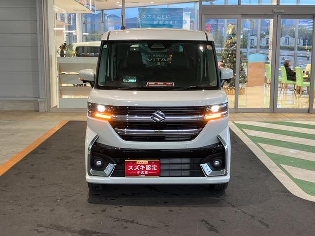 スペーシアカスタム カスタム　ＨＹＢＲＩＤ　ＸＳ　９インチナビ・全方位カメラ・電動パーキングブレーキ・フロントドライブレコーダー・ＬＥＤヘッドランプ・リアドア両側電動スライドドア・スリムサーキュレーター・ステアリングヒーター・シートヒーター（2枚目）