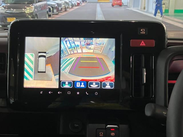 スペーシアカスタム カスタム　ＨＹＢＲＩＤ　ＸＳ　９インチナビ・全方位カメラ・電動パーキングブレーキ・フロントドライブレコーダー・ＬＥＤヘッドランプ・リアドア両側電動スライドドア・スリムサーキュレーター・ステアリングヒーター・シートヒーター（6枚目）