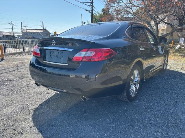 フーガ 250GT 雹害車 1年保証 法定整備付き 黒本革シート シートクーラー シートヒーター フルセグTV ナビ ETC スマートキー(6枚目)