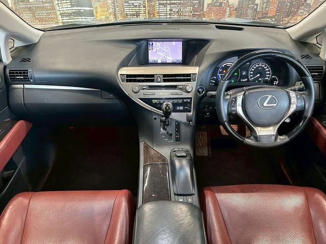 ＲＸ ＲＸ４５０ｈ　バージョンＬ　（サンルーフ）（純正エアサス）（禁煙車）（後期型）（茶本革シート）（純正ＨＤＤナビ）（シートヒーター＆エアコン）（１００Ｖ電源）（４ＷＤ）（クルコン）（ＬＥＤヘッドライト）（モデリスタ１９インチＡＷ）（8枚目）