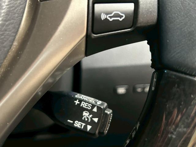 【レーダークルーズコントロール】ミリ波レーダーが車間距離を測って設定車速内で車速に比例した車間距離を保ちながら追従走行する装置で近づきすぎたときは自動でブレーキし、離れすぎたときには自動増速もする。