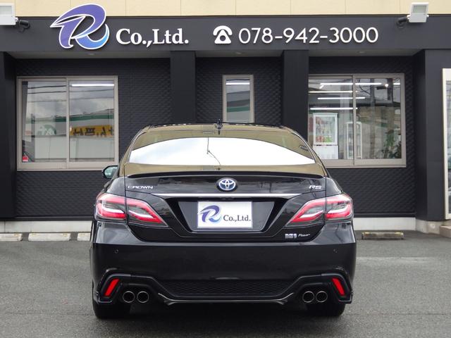 クラウンハイブリッド RSアドバンス Four・TRDエアロ・ナビTV・PCS 4WD TRDエアロ メーカーナビ フルセグ バックカメラ デジタルインナーミラー ヘッドアップディスプレイ プリクラッシュセーフティー BSM レーダークルーズ LTA ハーフレザーシート ETC(5枚目)