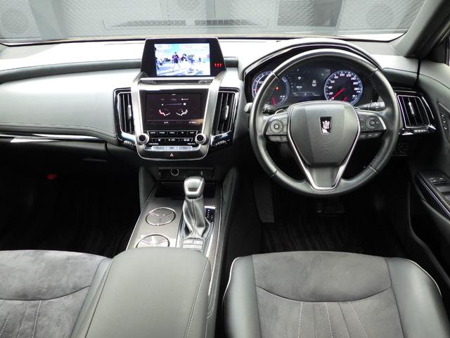 クラウンハイブリッド RSアドバンス Four・TRDエアロ・ナビTV・PCS 4WD TRDエアロ メーカーナビ フルセグ バックカメラ デジタルインナーミラー ヘッドアップディスプレイ プリクラッシュセーフティー BSM レーダークルーズ LTA ハーフレザーシート ETC(6枚目)