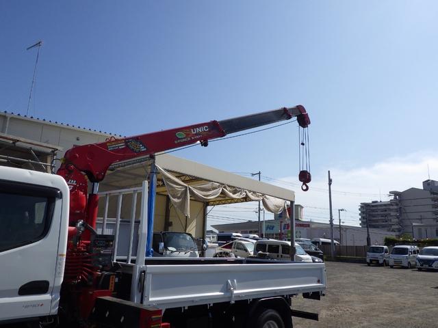 キャンター ３段クレーン　積載３ｔ　高床　ＭＴ　ディーゼル　荷台内寸３６９×１７９×３８　車両外寸５９８×１９３×２６４　車両総重量７．５ｔ未満　準中型免許証　１ナンバー　エンジン型式４Ｐ１０　３０００ＣＣ　保証付　小型　トラック（31枚目）