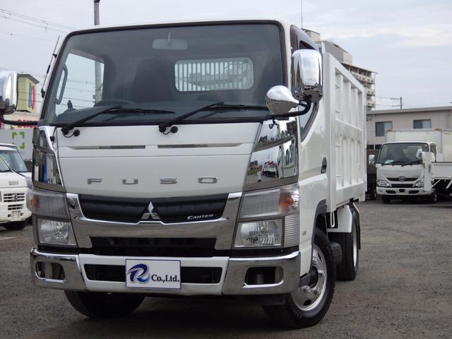 キャンター 深ダンプ　積載２ｔ　全低床　ＭＴ　ディーゼル　荷台内寸３０４×１５９×１１１　車両外寸４６９×１６９×１９８　車両総重量７．５ｔ未満　準中型免許証　４ナンバー　エンジン型式４Ｐ１０　３０００ＣＣ　保証付　小型　トラック（2枚目）