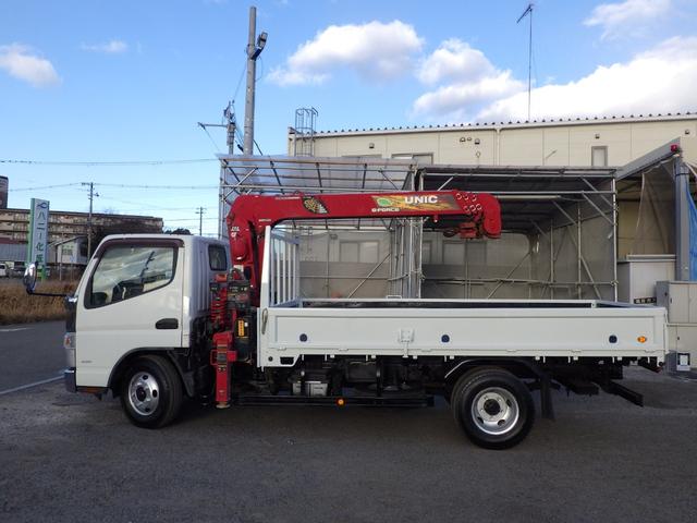 キャンター 4段クレーン 積載3t 標準 ロング MT ラジコン 荷台内寸369×178×38 車両外寸598×193×258 車両総重量7.5t未満 準中型免許 1ナンバー エンジン型式4P10 3000cc 小型 トラック ラジコン フックイン 吊り荷重2.6t(3枚目)