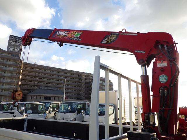 キャンター 4段クレーン 積載3t 標準 ロング MT ラジコン 荷台内寸369×178×38 車両外寸598×193×258 車両総重量7.5t未満 準中型免許 1ナンバー エンジン型式4P10 3000cc 小型 トラック ラジコン フックイン 吊り荷重2.6t(29枚目)