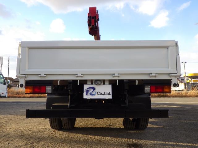 キャンター 4段クレーン 積載3t 標準 ロング MT ラジコン 荷台内寸369×178×38 車両外寸598×193×258 車両総重量7.5t未満 準中型免許 1ナンバー エンジン型式4P10 3000cc 小型 トラック ラジコン フックイン 吊り荷重2.6t(43枚目)