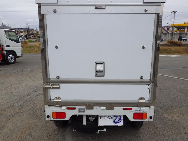 キャリイトラック 移動販売車　中温　８ナンバー　ＡＴ　積載３５０ｋｇ　三菱製冷蔵庫　設定温度－５℃〜２４℃　荷台内室１８０×１３７×１２０　車両外寸３３９×１４７×１２０　車両総重量３．５ｔ未満　新普通免許　８ナンバー　エンジン型式：Ｒ０６Ａ　６６０ｃｃ　小型　トラック（5枚目）