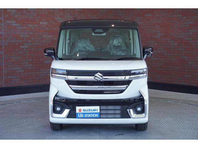 スペーシアカスタム ハイブリッドＸＳターボ　両側パワスラ　電格ミラー　オートライト　ステリモ　ＡＣＣ　シートヒーター　ＬＥＤヘッドライト　アルミホイール　安全機能（8枚目）