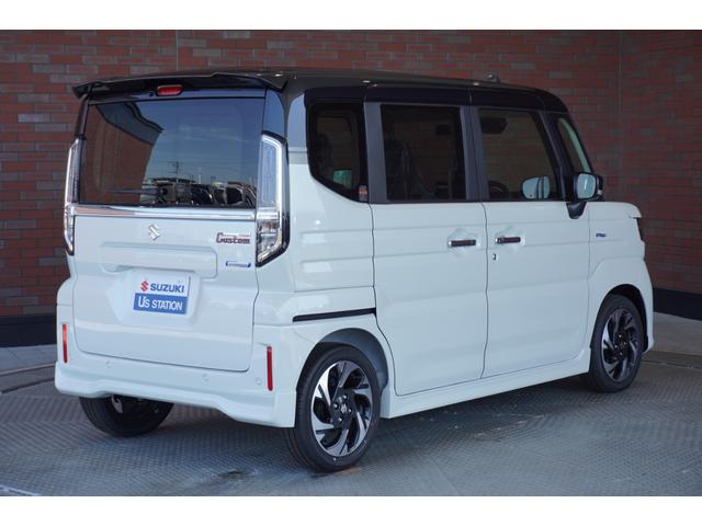 スペーシアカスタム ハイブリッドＸＳターボ　両側パワスラ　電格ミラー　オートライト　ステリモ　ＡＣＣ　シートヒーター　ＬＥＤヘッドライト　アルミホイール　安全機能（9枚目）