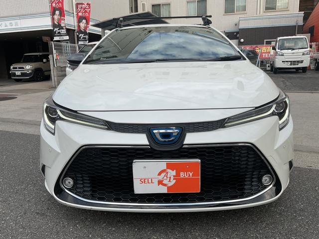 カローラツーリング ハイブリッド　ダブルバイビー　ワンオーナー★純正ディスプレイオーディオ（ナビＴＶ付）★合皮黒ハーフレザー★シートＨ★ハンドルＨ★セーフティセンス★ルーフキャリア★モデリスタスカッフプレート★ブラインドスポット★ＥＴＣ★Ｒカメラ（8枚目）