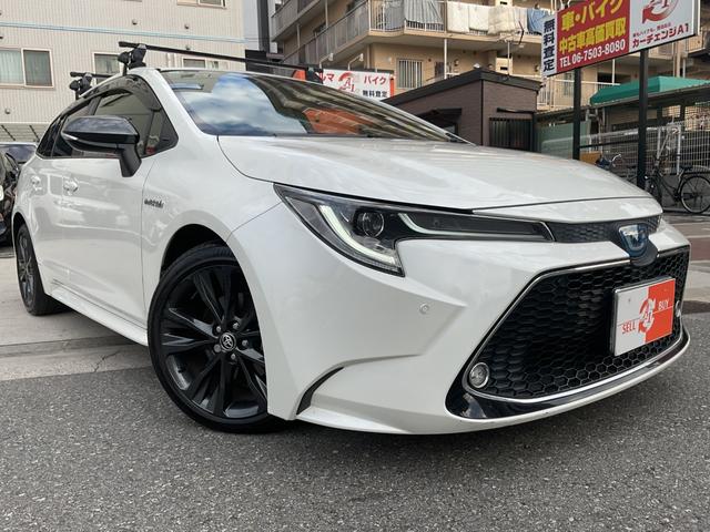 カローラツーリング ハイブリッド　ダブルバイビー　ワンオーナー★純正ディスプレイオーディオ（ナビＴＶ付）★合皮黒ハーフレザー★シートＨ★ハンドルＨ★セーフティセンス★ルーフキャリア★モデリスタスカッフプレート★ブラインドスポット★ＥＴＣ★Ｒカメラ（48枚目）