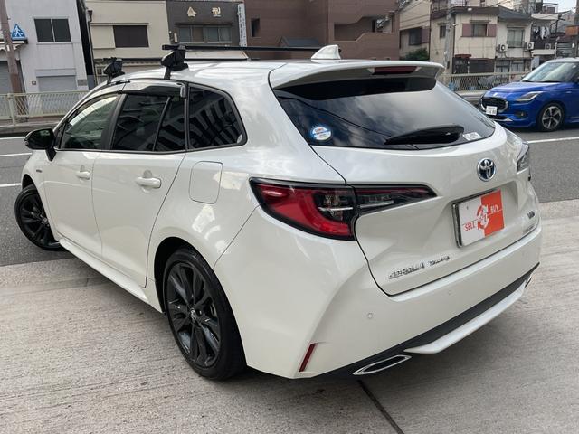 カローラツーリング ハイブリッド　ダブルバイビー　ワンオーナー★純正ディスプレイオーディオ（ナビＴＶ付）★合皮黒ハーフレザー★シートＨ★ハンドルＨ★セーフティセンス★ルーフキャリア★モデリスタスカッフプレート★ブラインドスポット★ＥＴＣ★Ｒカメラ（50枚目）