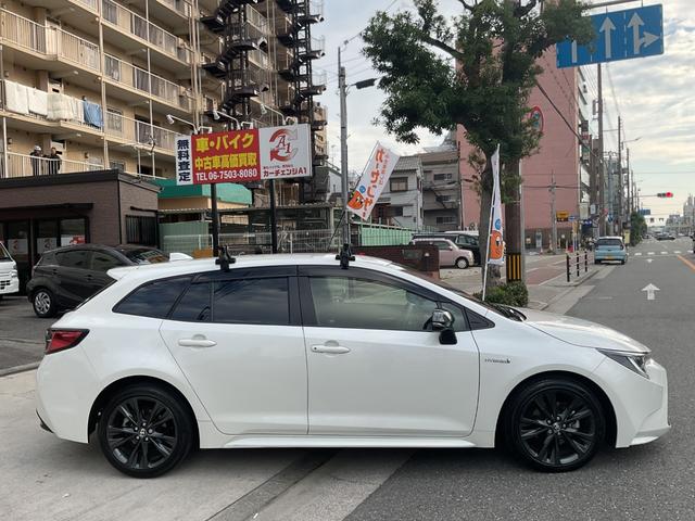 カローラツーリング ハイブリッド　ダブルバイビー　ワンオーナー★純正ディスプレイオーディオ（ナビＴＶ付）★合皮黒ハーフレザー★シートＨ★ハンドルＨ★セーフティセンス★ルーフキャリア★モデリスタスカッフプレート★ブラインドスポット★ＥＴＣ★Ｒカメラ（55枚目）