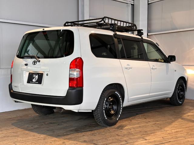 プロボックス Ｆ　カスタム　６ヶ月無償保証・距離無制限保証　新品ＴＯＹＯブロックタイヤ　ナビ　ＥＴＣ　マットブラックペイント　フロントグリルグリル　ルーフキャリア　ＥＴＣ　オープンカントリーＲＴ　ＴＯＹＯＴＡエンブレム（3枚目）