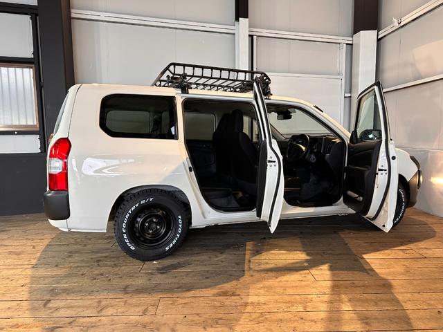 プロボックス Ｆ　カスタム　６ヶ月無償保証・距離無制限保証　新品ＴＯＹＯブロックタイヤ　ナビ　ＥＴＣ　マットブラックペイント　フロントグリルグリル　ルーフキャリア　ＥＴＣ　オープンカントリーＲＴ　ＴＯＹＯＴＡエンブレム（27枚目）