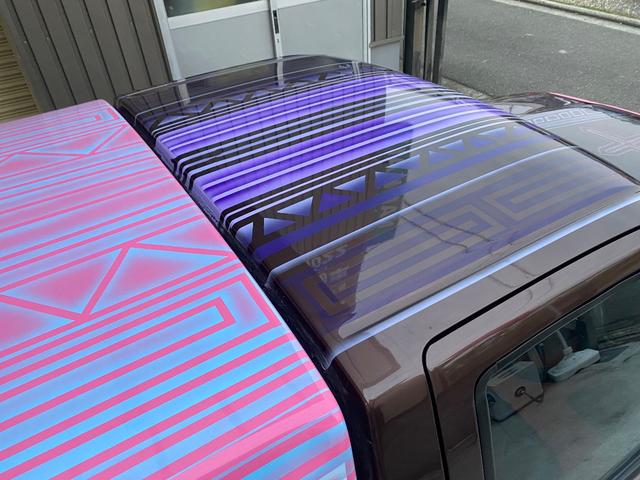 ダットサントラック ロングGL NOX適合 US仕様 シェル付き公認 フェンダートリム 社外アルミホイール シートカバー ナビ ETC ウーファー ノーズブラ ローライダー(21枚目)