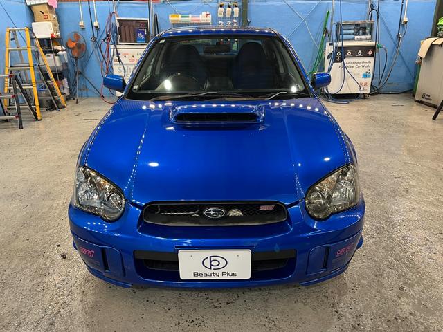 インプレッサ ＷＲＸ　ＳＴｉ　６速ＭＴ　ＳＴＩ３連メーター　社外ナビ　フルセグ　ＢＬＩＴＺ車高調＆マフラー　純正１７インチＡＷ　ｂｒｅｍｂｏ製ブレーキ　大型リアウイング　ＨＫＳエアクリーナー　ＢＬＩＴＺブローオフ　タイベル交換済み（2枚目）