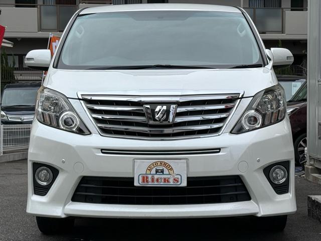 アルファード 240S 天井モニター 両側自動 大型ナビTV BT再生 天井モニター 純正大型ナビ フルセグTV Bluetooth再生 バックカメラ ビルトインETC スマートキー2個 プッシュスタート HID 純正アルミ コーナーセンサー オートライト Wエアコン(4枚目)