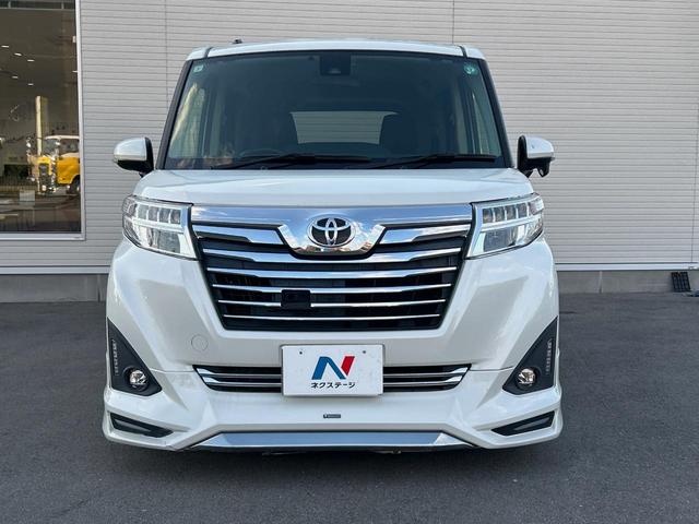 ルーミー カスタムG-T ターボ モデリスタエアロ 純正ナビ 両側電動スライドドア 衝突軽減ブレーキ 誤発進抑制機能 車線逸脱警報  ETC バックカメラ Bluetooth再生 DVD再生 クルーズコントロール(14枚目)