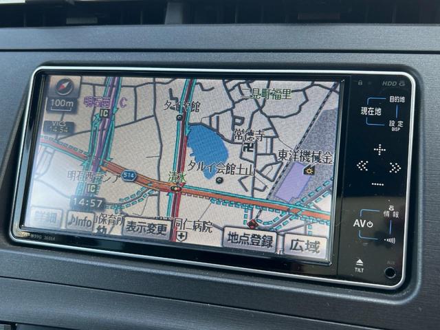 プリウス Sツーリングセレクション 純正ナビ バックカメラ ETC LEDヘッドライト Bluetooth再生 DVD再生 地デジTV 17インチアルミ オートライト オートエアコン スマートキー プッシュスタート フォグライト(21枚目)