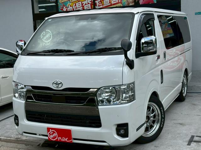 ハイエースバン スーパーGL ダークプライムII ディーゼルターボ 禁煙車 ワンオーナー アルパインフローティングナビフルセグ バックカメラ 両側パワースライドドア CRS足廻り CRS17AW ベットキット LEDヘッドライト フォグ スマートキー(50枚目)