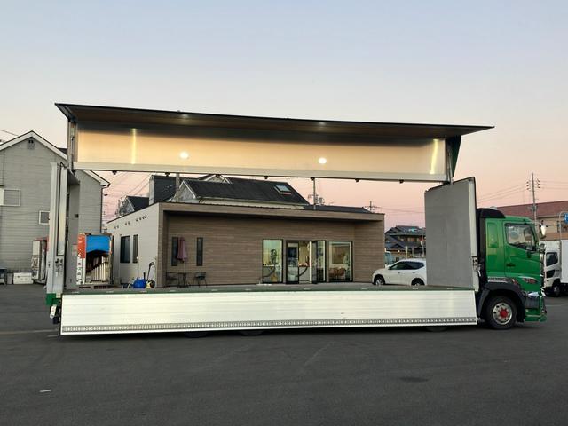 プロフィア 4軸低床アルミウイング/プロシフト/トランテックス製ウイング/極東製跳ね上げパワーゲート仕様/ラジコン付/ラッシングレール2段/ETC/バックモニター/アルミホイール/380馬力!(9枚目)