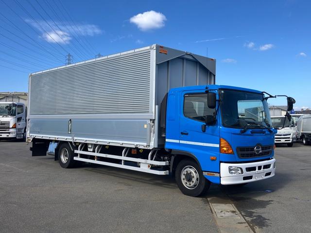 ヒノレンジャー 　アルミウイング／増トン／６速ＭＴ／後輪エアサス／トランテックス製ウイング／ラッシングレール２段／バックモニター／荷台内寸　Ｌ７．２５ｍ　×　Ｗ２．３８ｍ　×　Ｈ２．４２ｍ／２４０馬力！（5枚目）