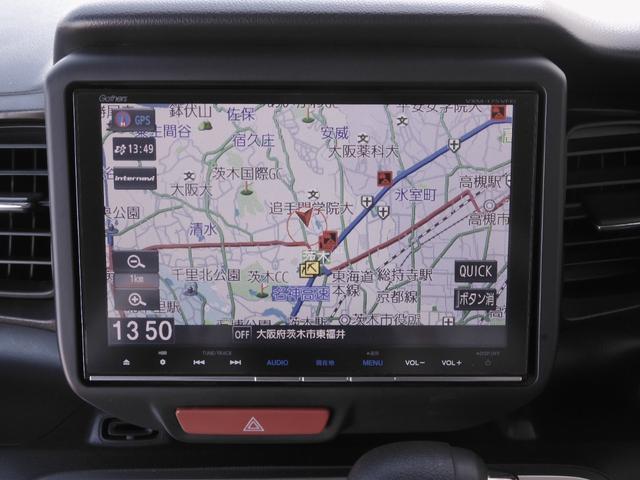 N-BOX GターボSSパッケージ ワンオーナー 8インチナビ(VXM-175VFEi) フルセグ バックカメラ ETC スマートキー 両側電動スライドドア シートヒーター HIDオートライト クルーズコントロール 衝突被害軽減ブレーキ(3枚目)