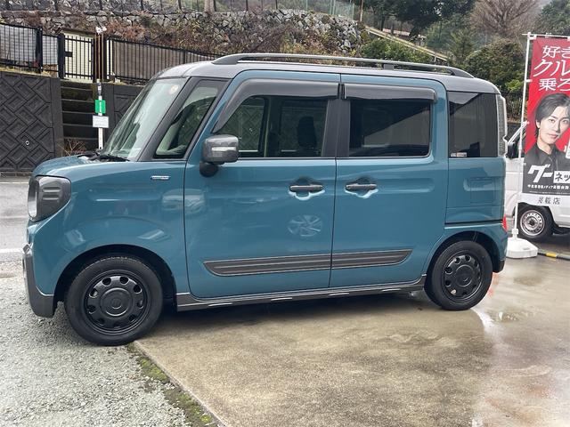 スペーシアギア ハイブリッドＸＺ　ターボ　４ＷＤ　ターボ　全方位モニター　デュアルカメラブレーキサポート　前後ドラレコ　ＥＴＣ　両側パワースライドドア　禁煙車　デニムブルーメタリック２トーンルーフ　後方追尾機能　ポップアップディスプレイ（4枚目）