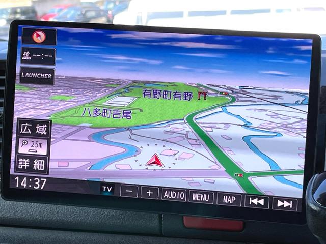 ハイエースバン スーパーGL ダークプライムII 禁煙車 ベットキット 社外ナビ フルセグTV 衝突軽減システム 両側電動スライドドア レーンキープ Bカメラ ETC LED フォグ ドラレコ Bluetooth USB スマートキー2個 車検整備付(16枚目)