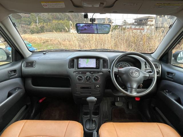 サクシードバン ＵＬ　禁煙車　オールペン　リフトアップ　革調シートカバー　社外ナビ　フルセグＴＶ　バックカメラ　ルーフキャリア　デジタルインナーミラー　Ｂｌｕｅｔｏｏｔｈ　ユーザー買取車　点検整備付（4枚目）