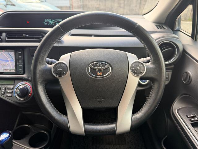 アクア Gブラックソフトレザーセレクション 純正ナビ TV バックカメラ スマートキー ETC(10枚目)