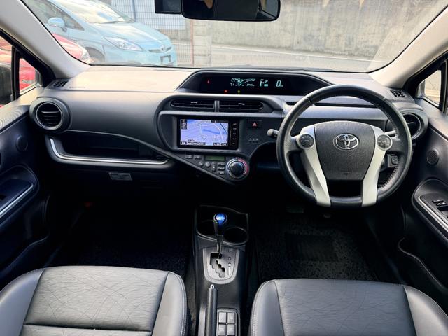 アクア Gブラックソフトレザーセレクション 純正ナビ TV バックカメラ スマートキー ETC(12枚目)