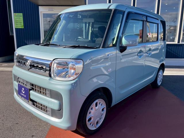 スペーシア ハイブリッドＸ　ナビ　ＴＶ　ＢＴオーディオ　両側電動スライド　ＥＴＣ　スズキセーフティーサポート　スマートキー　プッシュスタート　ロールサンシェード　ドライブレコーダー　シートヒーター　オートエアコン　コーナーセンサ（3枚目）