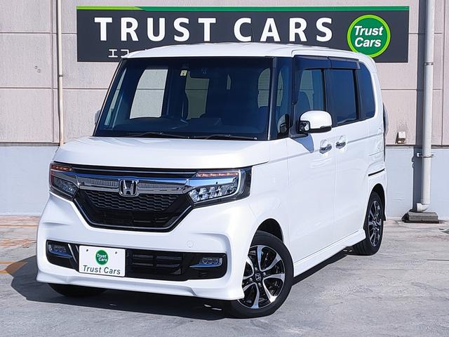 N-BOXカスタム G・Lホンダセンシング 衝突軽減/パワスラ/ナビ連動ドラレコ/ETC/ナビ/フルセグ/Bカメラ/Bluetooth/DVD再生/クルコン/フルLEDヘッド/LEDフォグ/オートハイビーム/14AW/スマートキー/(2枚目)