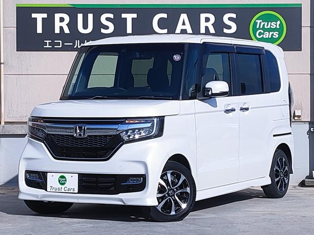 Ｎ－ＢＯＸカスタム Ｇ・Ｌホンダセンシング　禁煙車／衝突軽減／パワスラ／ナビ／バックカメラ／ＥＴＣ／クルコン／フルセグ／Ｂｌｕｅｔｏｏｔｈ／ＤＶＤ再生／ＣＤ／オートエアコン／プッシュスタート／ＬＥＤヘッドライト／１４インチアルミ／（2枚目）