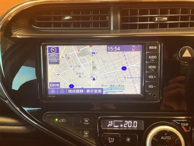 アクア Ｓスタイルブラック　バックカメラ　ナビ　ＴＶ　クリアランスソナー　レーンアシスト　衝突被害軽減システム　アルミホイール　オートマチックハイビーム　オートライト　スマートキー　アイドリングストップ（8枚目）