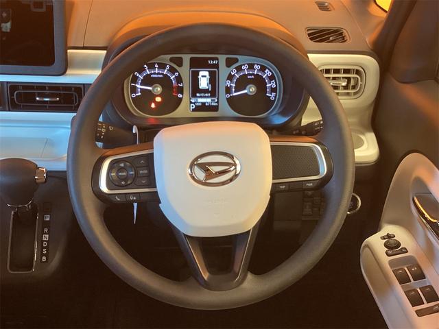 ムーヴキャンバス ストライプスＧ　バックカメラ　両側電動スライドドア　クリアランスソナー　衝突被害軽減システム　オートライト　スマートキー　アイドリングストップ　電動格納ミラー　シートヒーター　ベンチシート　ＣＶＴ　ＡＢＳ　ＥＳＣ（6枚目）