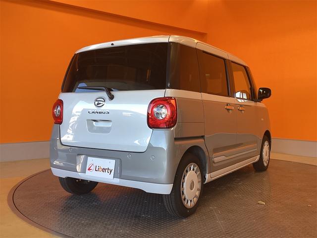 ムーヴキャンバス ストライプスＧ　バックカメラ　両側電動スライドドア　クリアランスソナー　衝突被害軽減システム　オートライト　スマートキー　アイドリングストップ　電動格納ミラー　シートヒーター　ベンチシート　ＣＶＴ　ＡＢＳ　ＥＳＣ（18枚目）