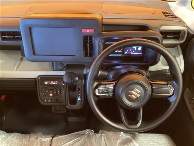 スペーシア ハイブリッドＧ　届出済未使用車　禁煙車　スズキセーフティサポート　ＬＥＤライト　スマートキー　プッシュスタート　アイドリングストップ　両側スライドドア　ステアリングスイッチ　電動格納ミラー　ヘッドライトレベライザー（5枚目）