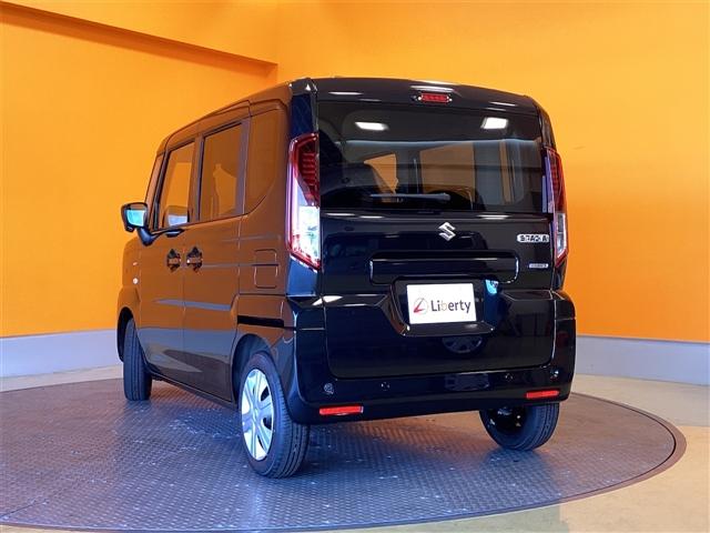 スペーシア ハイブリッドＧ　届出済未使用車　禁煙車　スズキセーフティサポート　ＬＥＤライト　スマートキー　プッシュスタート　アイドリングストップ　両側スライドドア　ステアリングスイッチ　電動格納ミラー　ヘッドライトレベライザー（17枚目）