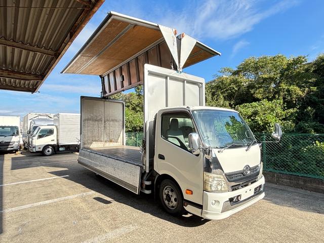デュトロ 　３ｔ　アルミウイング　ワイドロング　内高２２５ｃｍ　５ｍボディ　３トン　ウイング　バックモニター　ラッシング２段　内フック　ミッション　ターボ車　積載量３．０００ｋｇ　坂道補助装置　電動格納ミラー（8枚目）