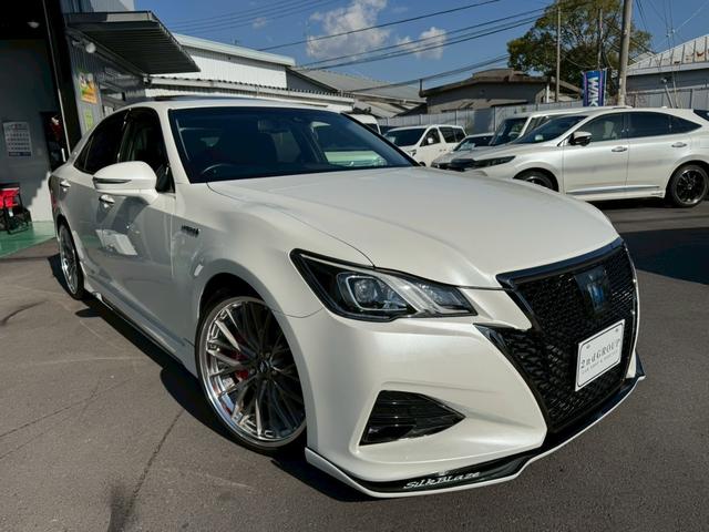 クラウンハイブリッド アスリートＳ　Ｊ－フロンティアリミテッド　シルクブレイズＦエアロ・モデリスタＳ・Ｒエアロ・モデリスタ４本出マフラー・ワーク２０ＡＷ・サンルーフ・レーダークルーズ・純正ナビ・ＴＶ・Ｂｔ接続・Ｂカメラ・レザーシート（2枚目）