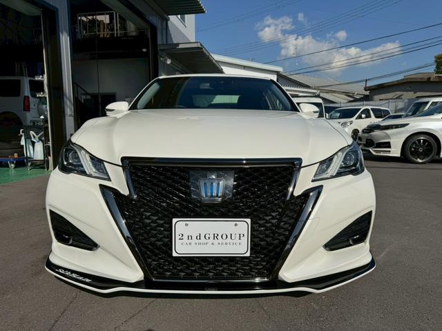 クラウンハイブリッド アスリートＳ　Ｊ－フロンティアリミテッド　シルクブレイズＦエアロ・モデリスタＳ・Ｒエアロ・モデリスタ４本出マフラー・ワーク２０ＡＷ・サンルーフ・レーダークルーズ・純正ナビ・ＴＶ・Ｂｔ接続・Ｂカメラ・レザーシート（4枚目）