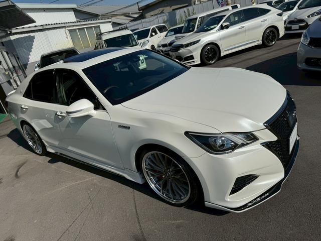 クラウンハイブリッド アスリートＳ　Ｊ－フロンティアリミテッド　シルクブレイズＦエアロ・モデリスタＳ・Ｒエアロ・モデリスタ４本出マフラー・ワーク２０ＡＷ・サンルーフ・レーダークルーズ・純正ナビ・ＴＶ・Ｂｔ接続・Ｂカメラ・レザーシート（26枚目）